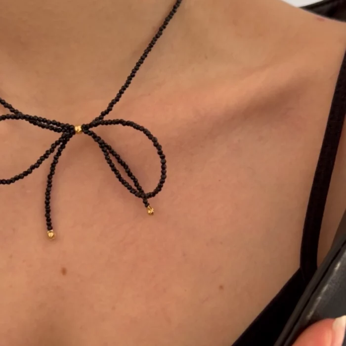 choker naszyjnik kokardka mazu jewellery