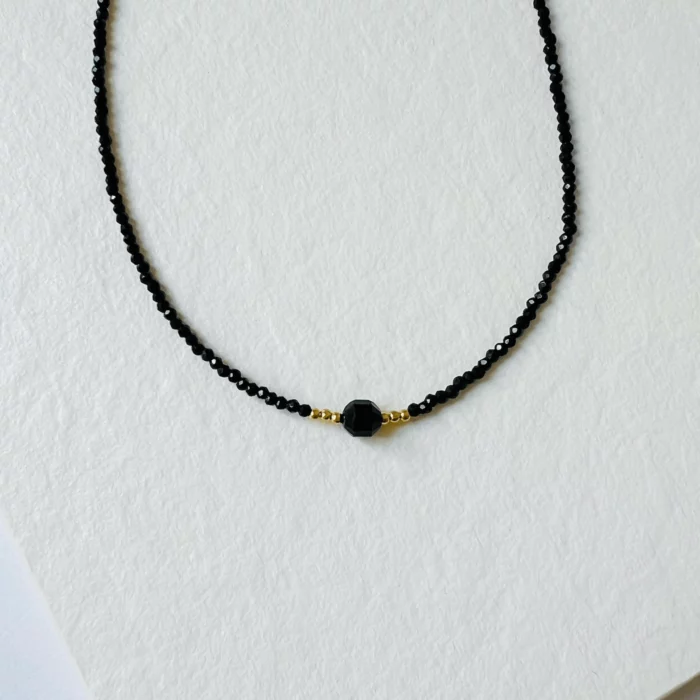 choker onyks kamienie naturalne