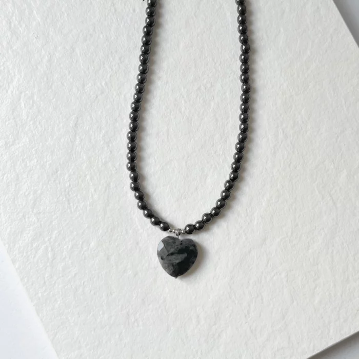 choker hematyt labradoryt kamienie