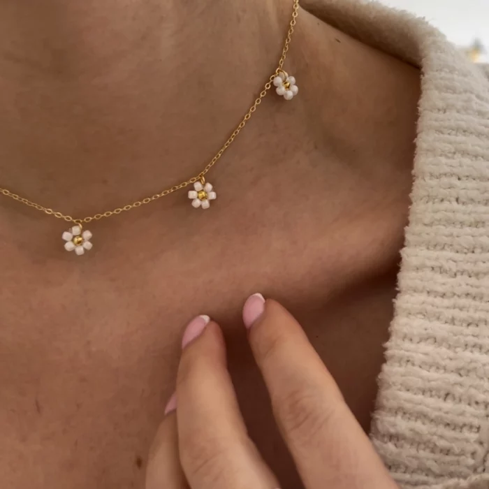 łańcuszek ze stokrotkami mazu jewellery