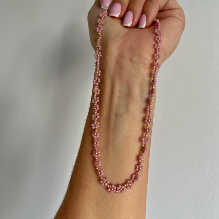 CHOKER STOKROTKI RÓŻOWE MAZU JEWELLERY