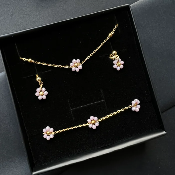 zestaw stokrotki liliowe