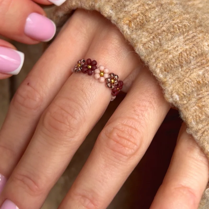 pierścionek stokrotka