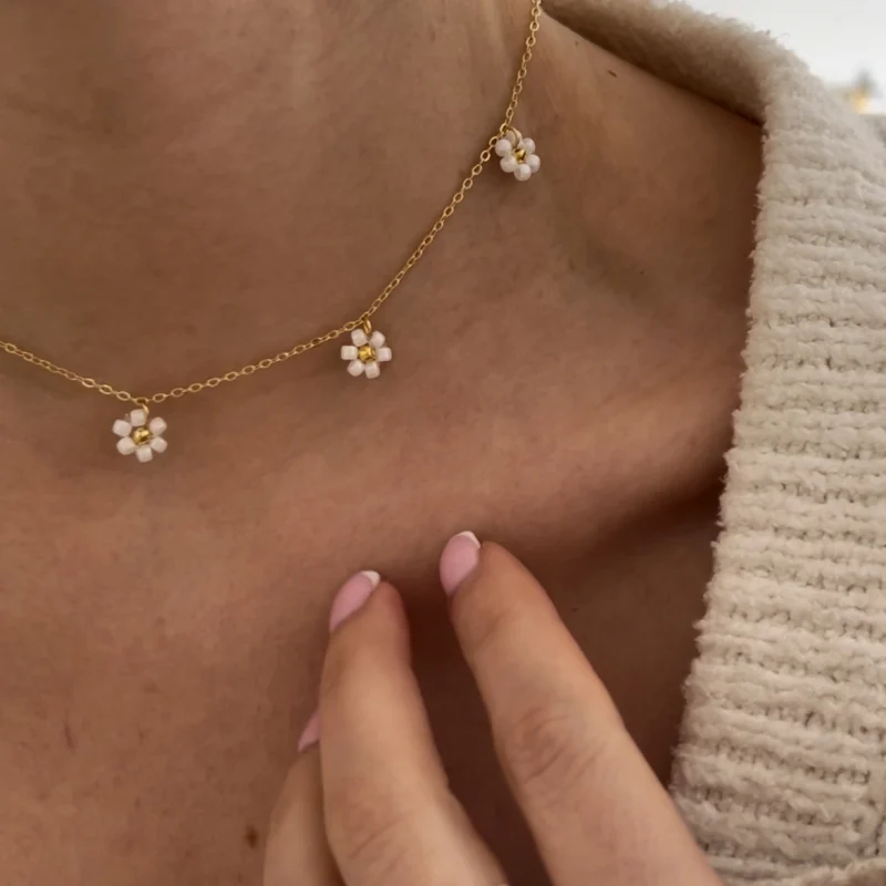 łańcuszek ze stokrotkami mazu jewellery